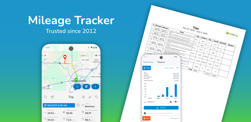Mileage Tracker & Vehicle Log