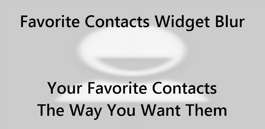 Favorite Contacts Widget Blur