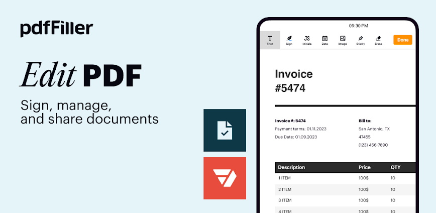 pdfFiller Edit, fill, sign PDF