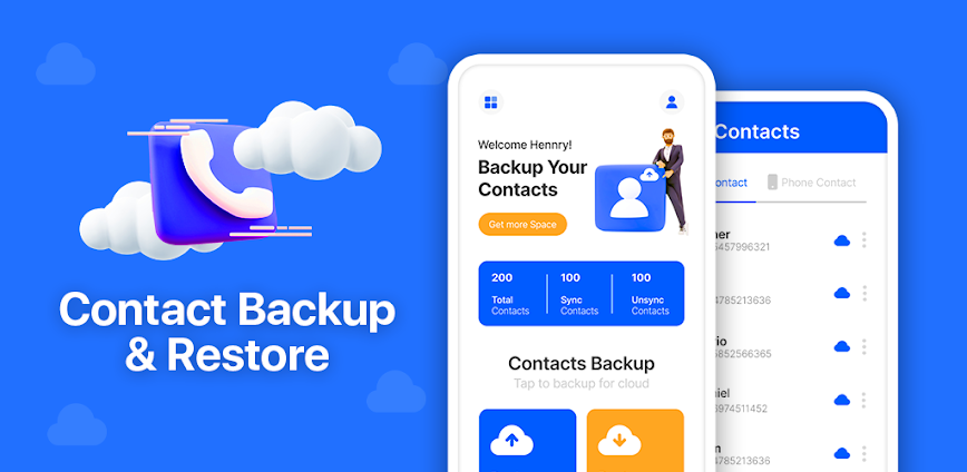 Contacts Backup Cloud Transfer