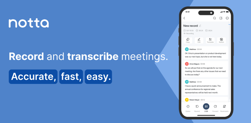 Notta-Transcribe Audio to Text