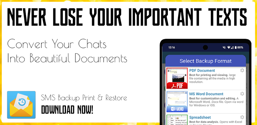 SMS Backup, Print & Restore
