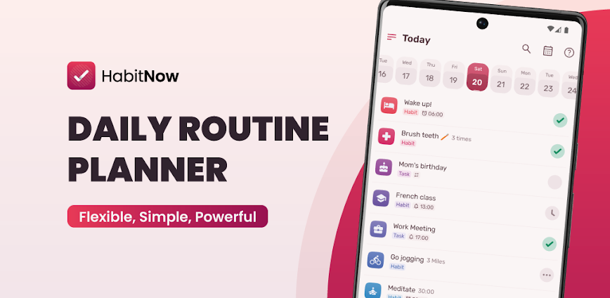 HabitNow Daily Routine Planner
