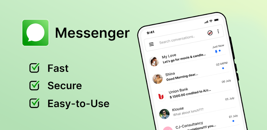 Messages: SMS, Messenger Home