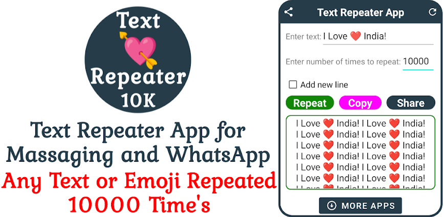 Text Repeater: Repeat Text 10K