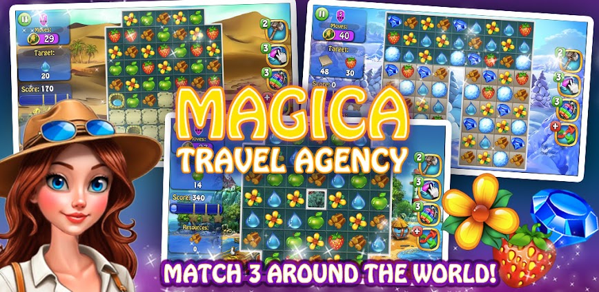 Magica Travel: Match 3 Puzzle