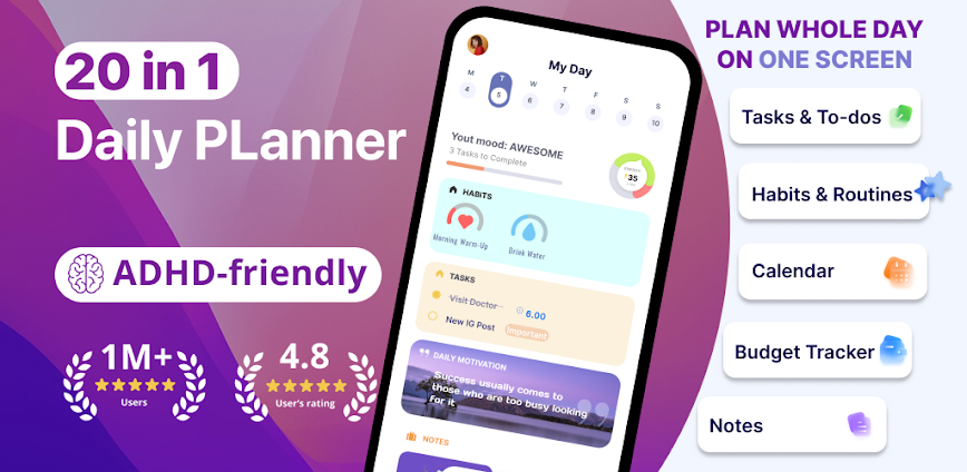 Daily Planner Organizer: Brite