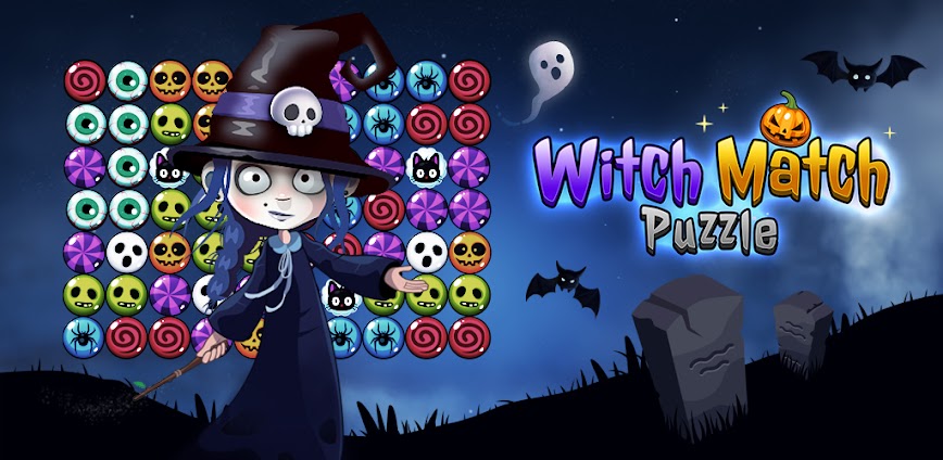 Witch Match Puzzle : Halloween