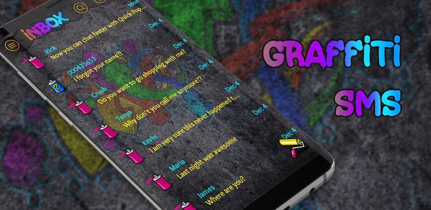 Graffiti colourful SMS theme