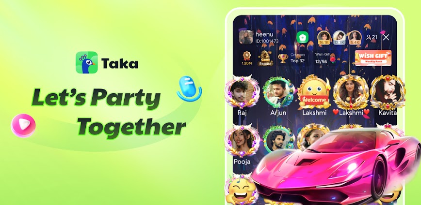 Taka – Chat, Live, Games room