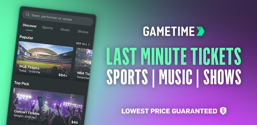 Gametime – Last Minute Tickets