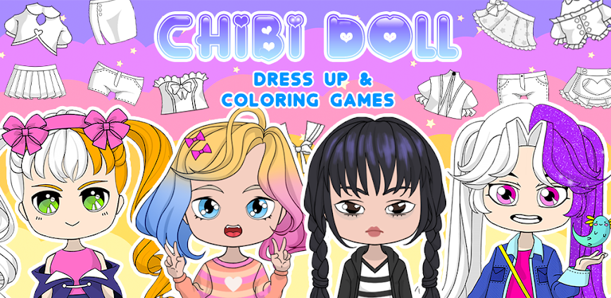 Chibi Doll Dress up & Coloring