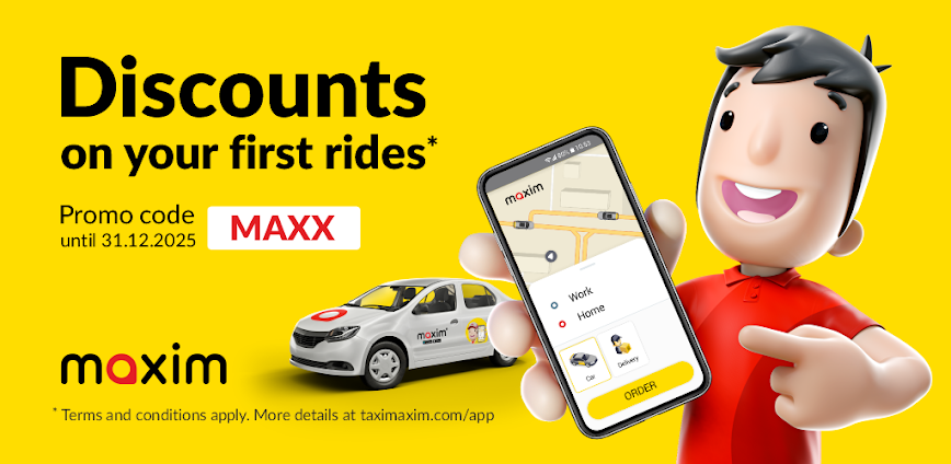 maxim — order a taxi & food