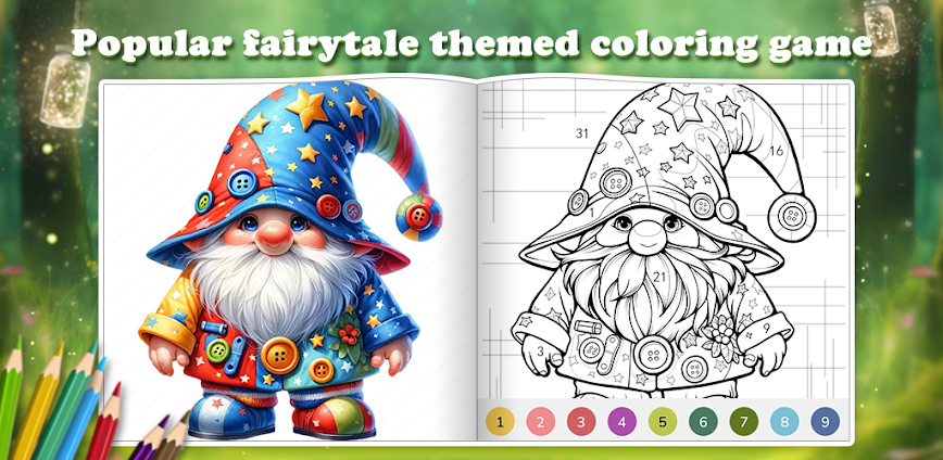 Fairytale Color by number game