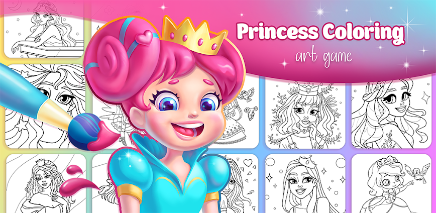 Princess Coloring by Numbers