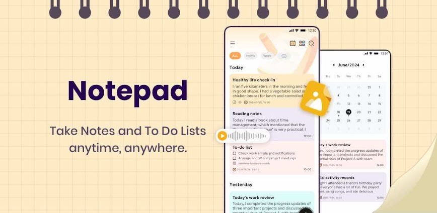 Notes, Notepad & Memo Calendar