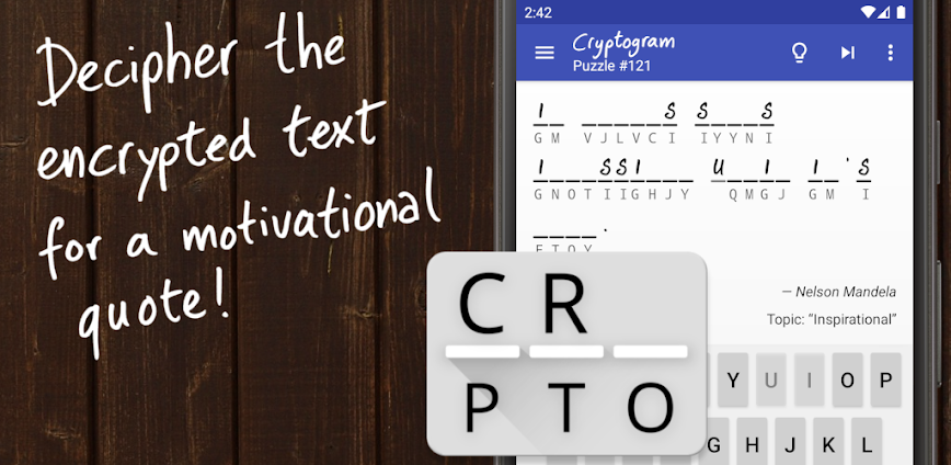 Cryptogram – puzzle quotes
