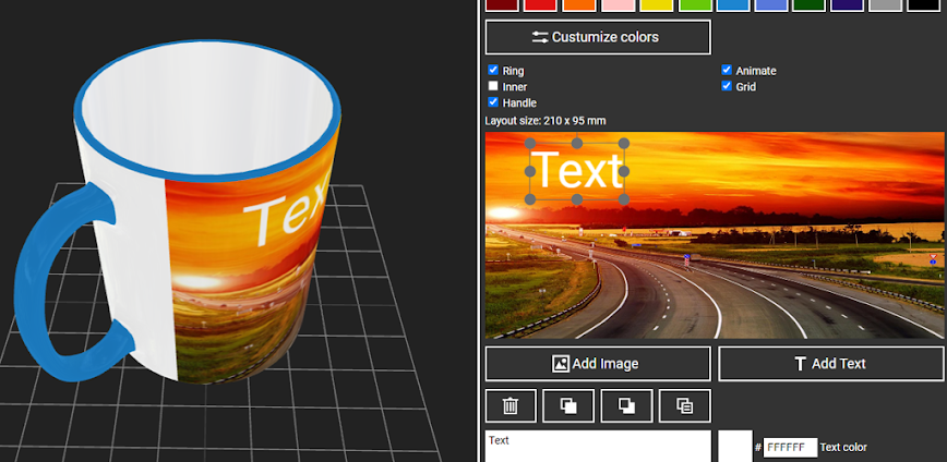 3D Mug Mockup Designer
