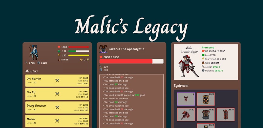 Malic's Legacy – Text RPG