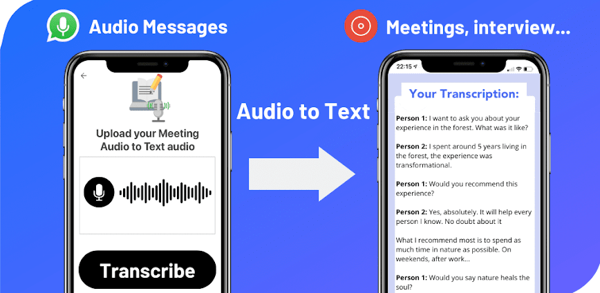 Audio Convert Text Transcribe