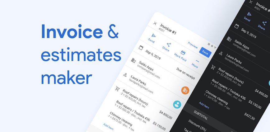 Saldo: Bill & Invoice Maker