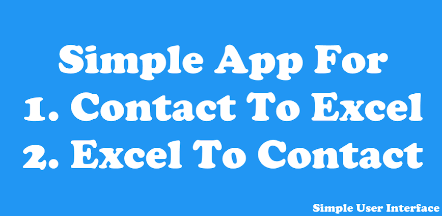 Import Export Contacts Excel