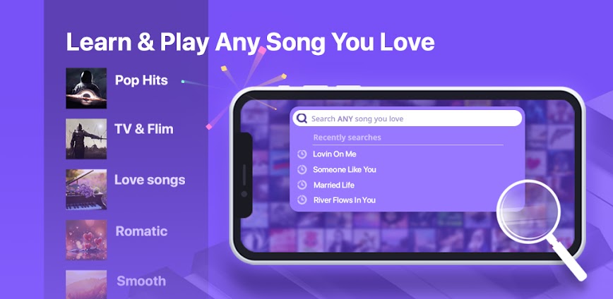 Simpia: Learn piano by songs