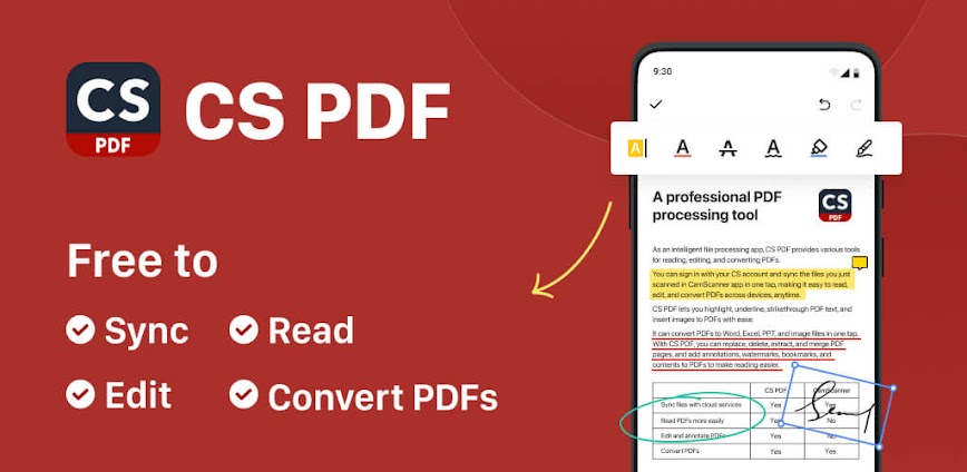CS PDF Reader – PDF Editor