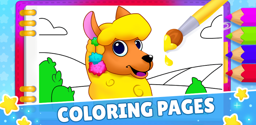 Kids coloring book for paint!