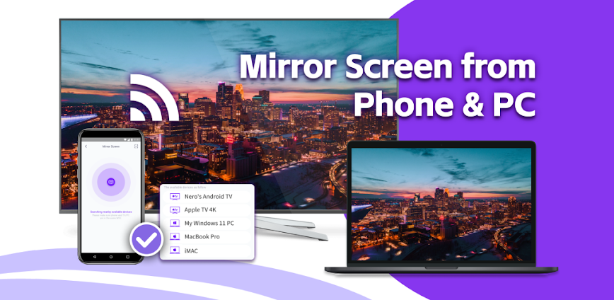 Cast Screen on TV–1001 TVs
