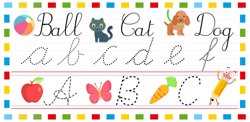 English Cursive Writing App