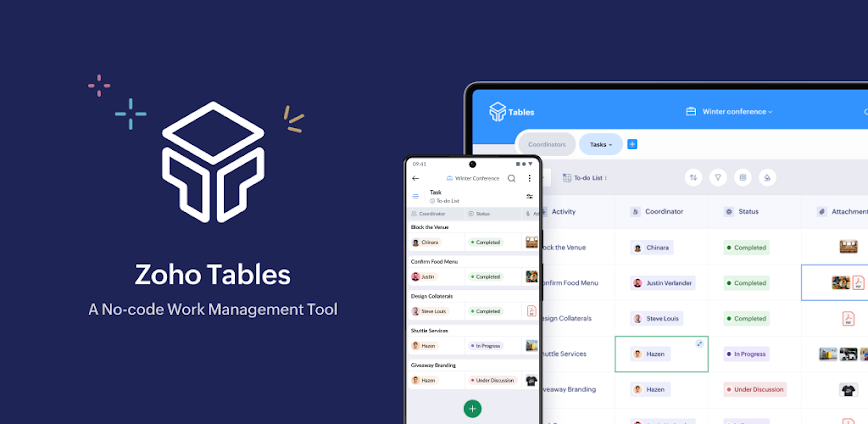 Zoho Tables – Organize Work