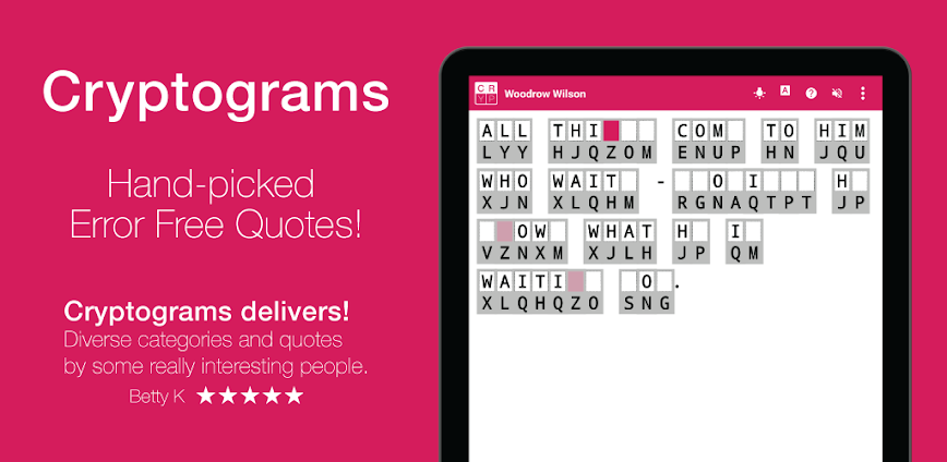 Cryptogram Cryptoquip Puzzle