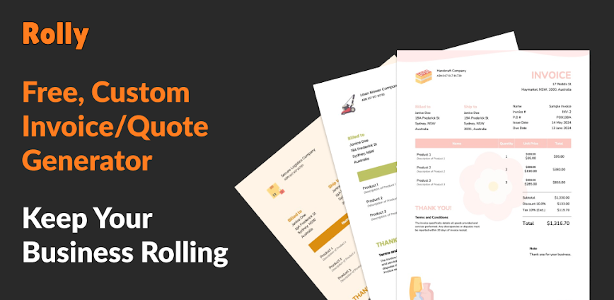 Rolly – Invoice and Ecommerce