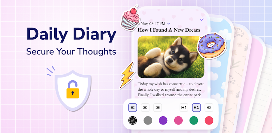 Daily Diary: Journal with Lock