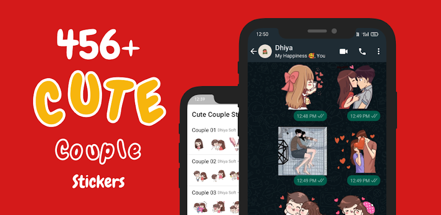 456+ Cute Couple Stickers