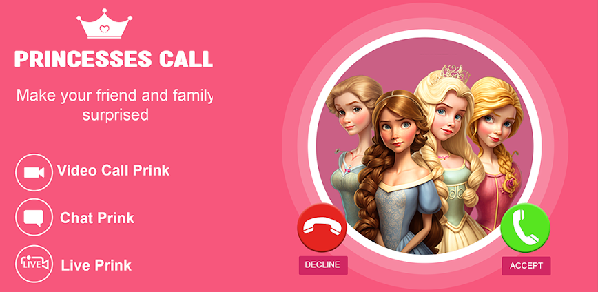 princess fake call & chat