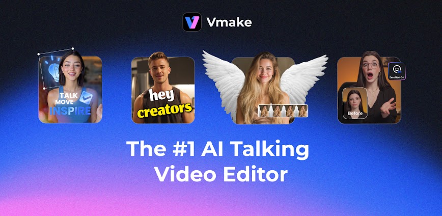 Vmake: AI Talking Video Editor