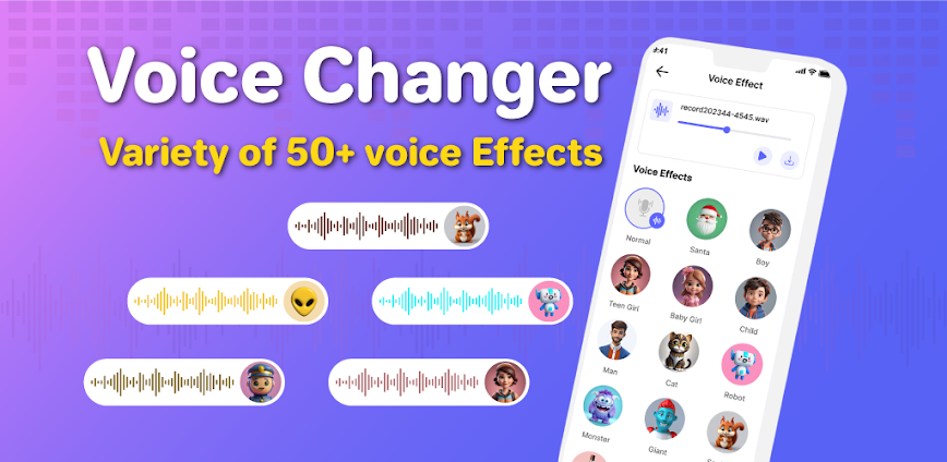 Voice changer with effects