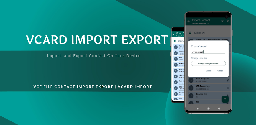 Vcard Import Export